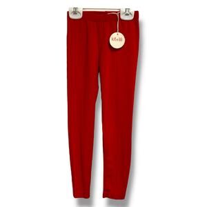 kit + lili Molly Leggings Cherry Red Size 4 Modal/Lycra Blend‎ NWT